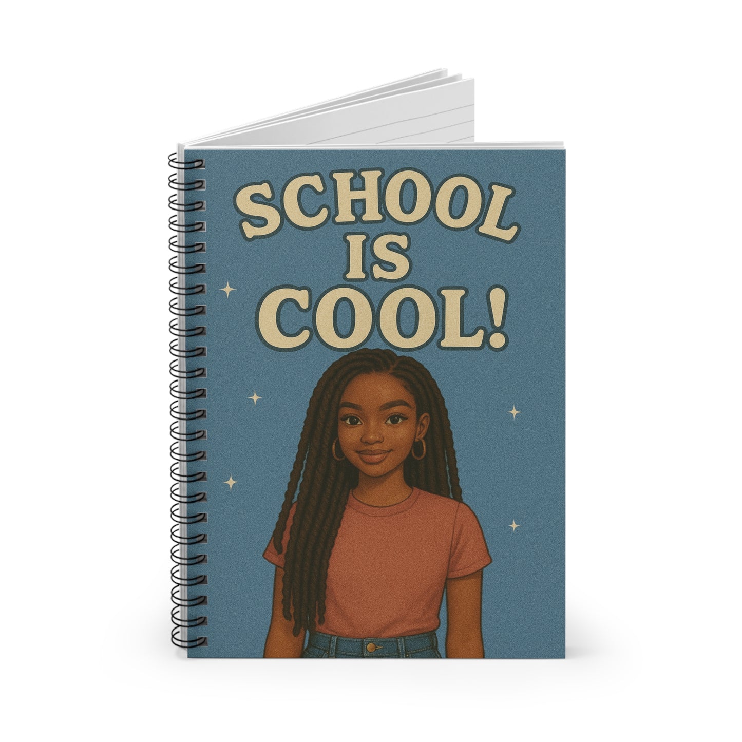 Cool School Spiral Notebook | Cute Educational Journal, Back to School Gift, Student Supplies, Kawaii Notepad, Teen Spiral Binder